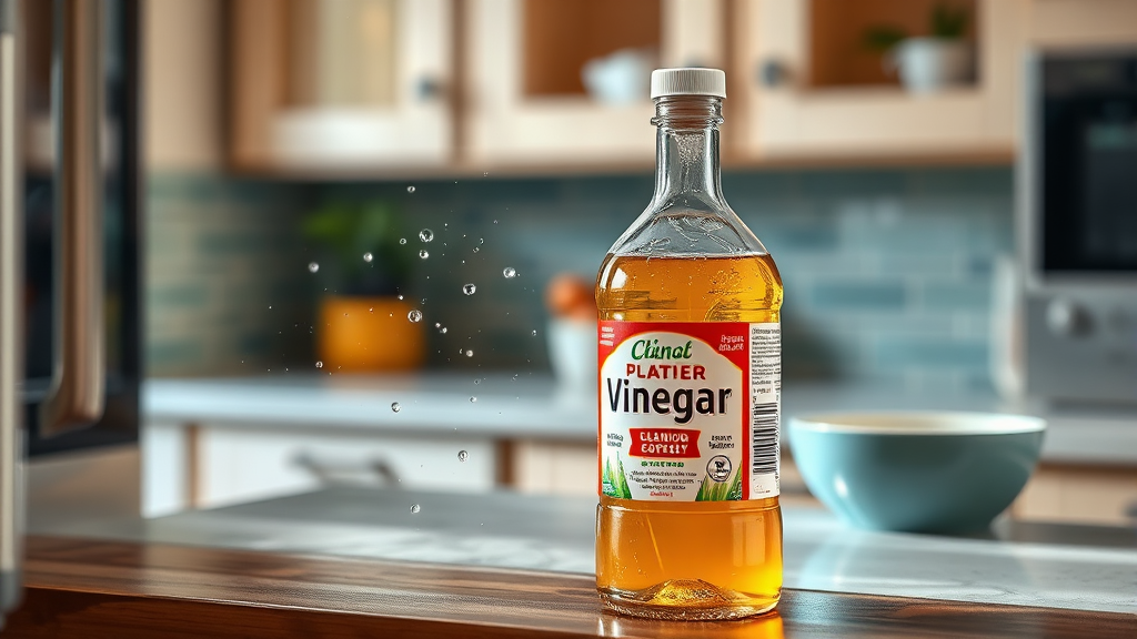 식초를 활용한 똑똑한 청소 비법 (realistic 스타일)