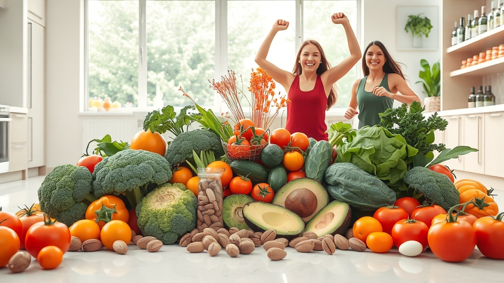 난소 노화 예방 식단 & 영양제 (realistic 스타일)