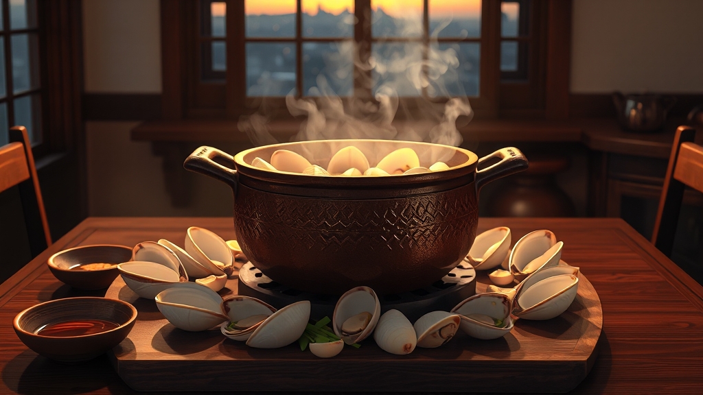 바지락 술찜 황금 레시피AtoZ 2025 6 바지락 술찜 레시피 (단계별) (illustration 스타일)