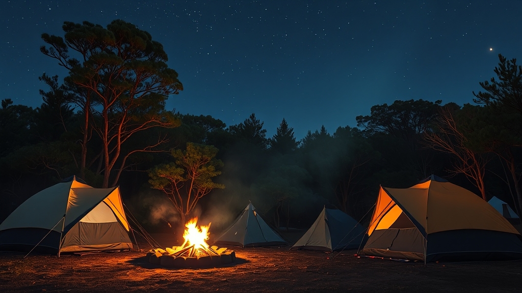 캠핑장 예약 및 이용 안내 (realistic 스타일)