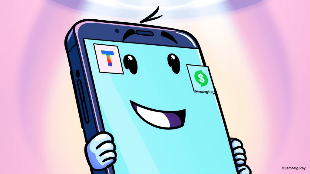 SKT 유심 교체 후 삼성페이 설정 변경 (cartoon 스타일)