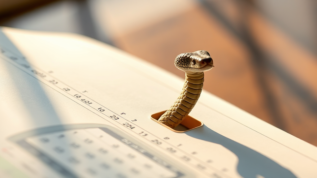 뱀띠 운세: 꾸준한 성장 (realistic 스타일)