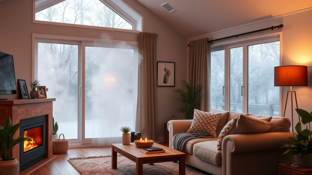 난방수 온도 조절 중요성 (realistic 스타일)