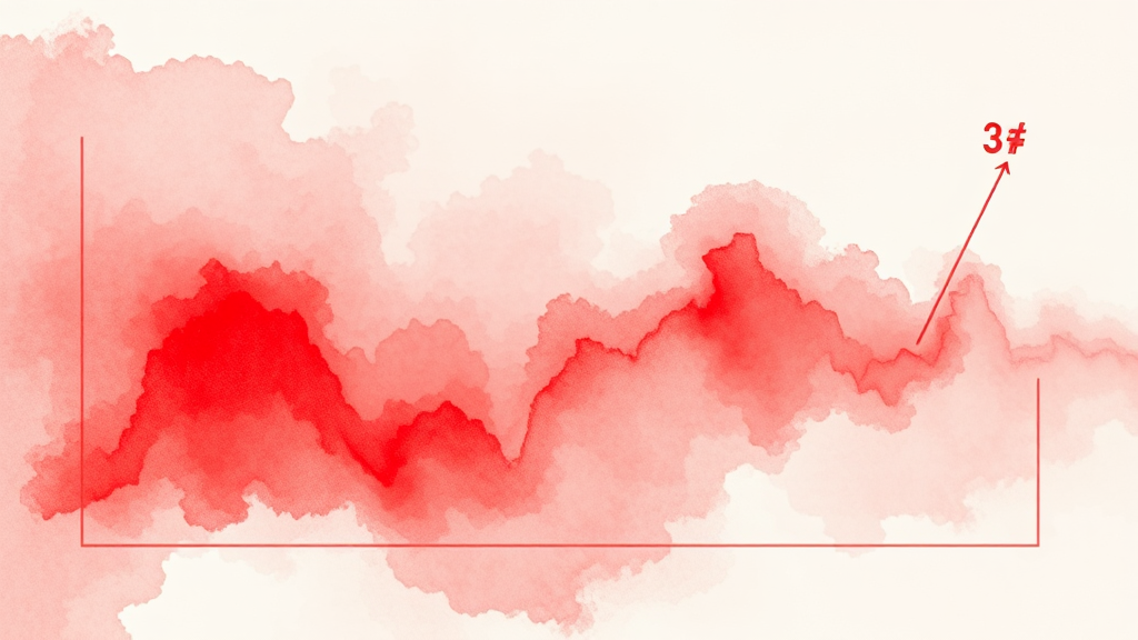 코스피 하락, 왜? (watercolor 스타일)