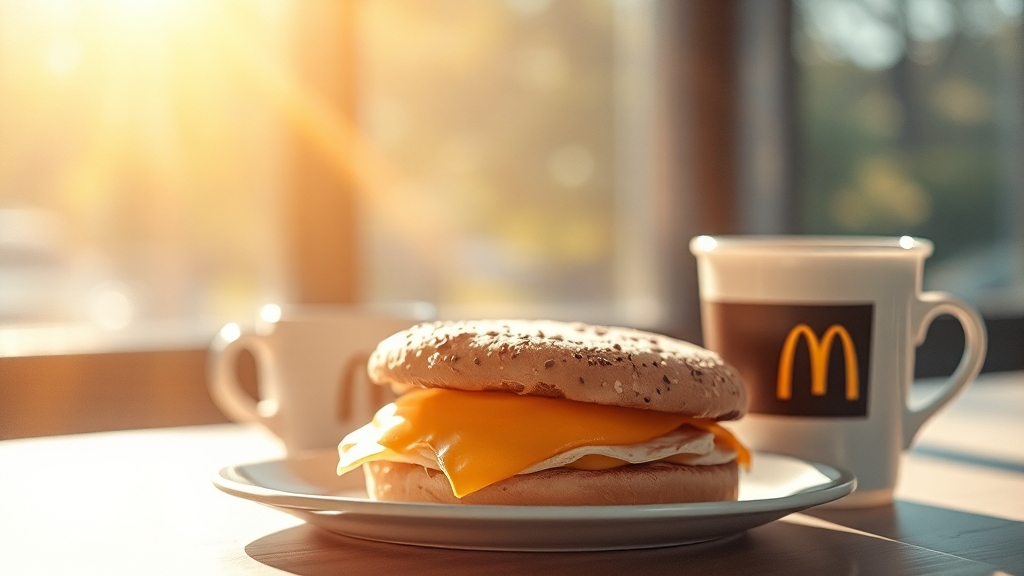 맥모닝 시간 완벽 안내 (watercolor 스타일)