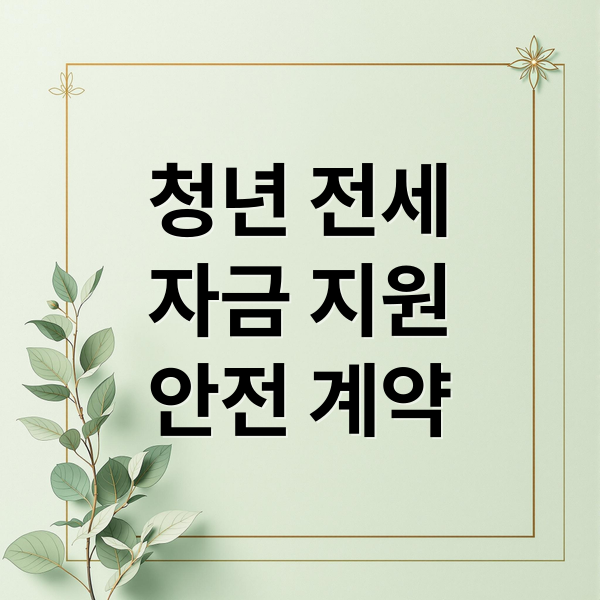 청년 전세
자금 지원
안전 계약 (전세대출 막힘 해결을 위한 청년 전세자금 지원 총정리)