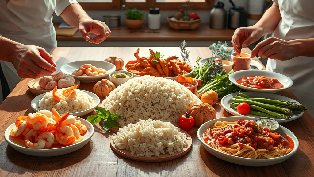 칵테일 새우 활용 요리 (realistic 스타일)