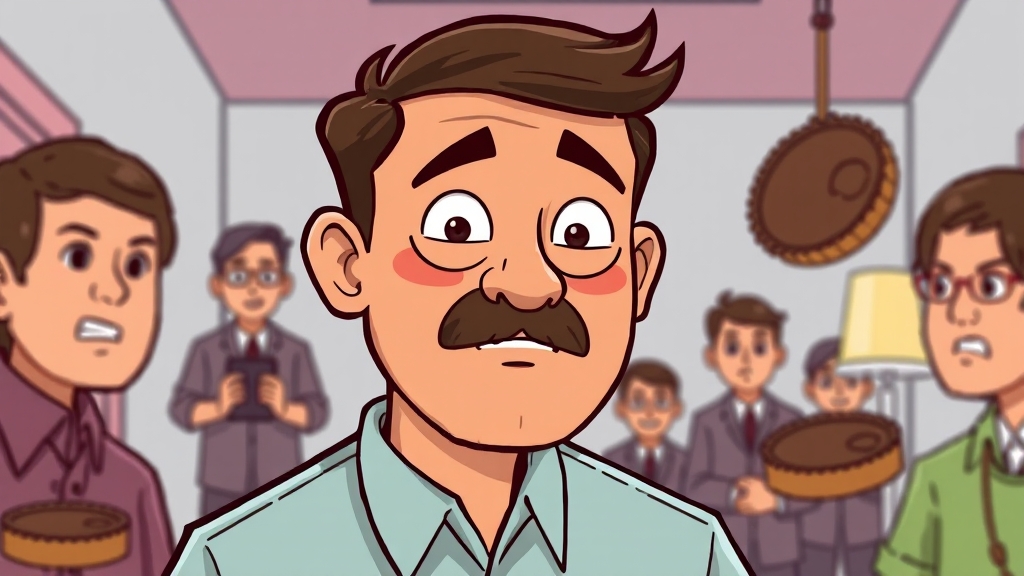 초코파이 절도 사건 발생 (cartoon 스타일)