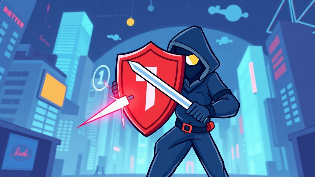 보안/해킹 관련주 시장 동향 (cartoon 스타일)