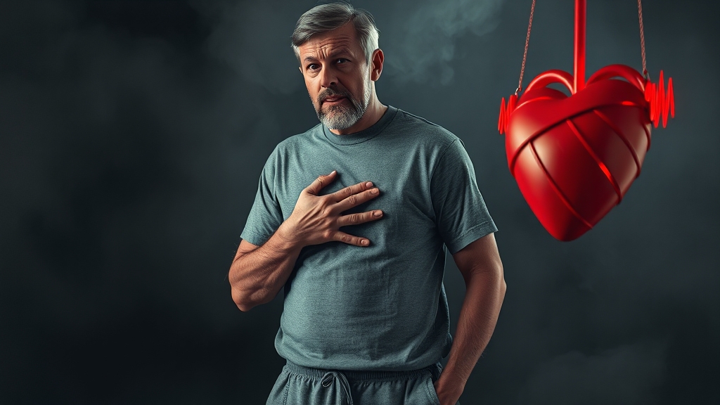 협심증, 어떤 증상이 있나요? (realistic 스타일)