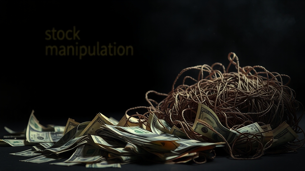 주가조작 공모자 및 수법 (realistic 스타일)