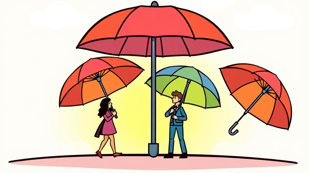 4대보험, 무엇을 보장하나? (cartoon 스타일)