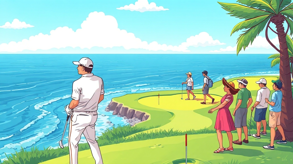잊지 못할 여름 골프여행을! (cartoon 스타일)