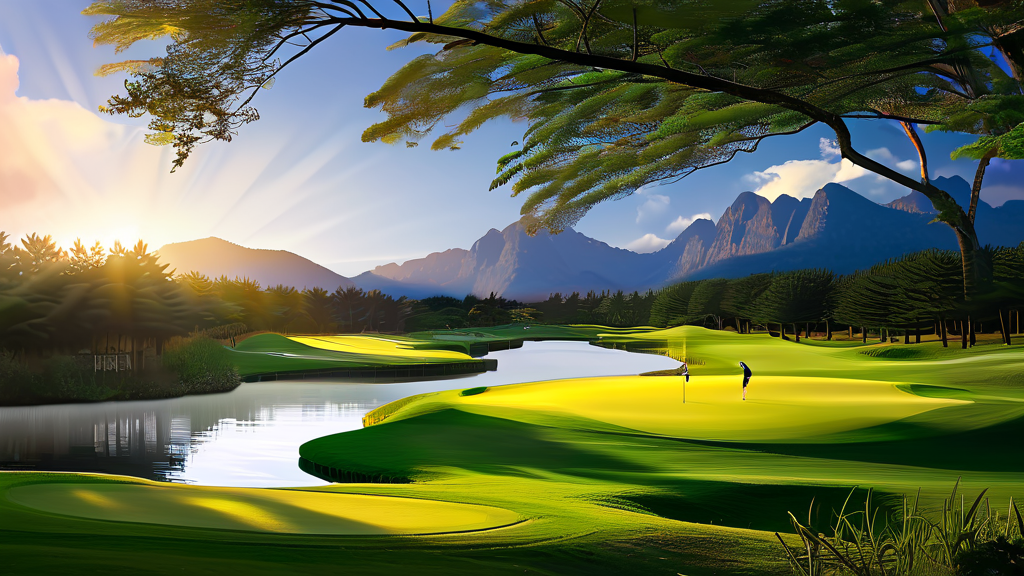 5월 함평의 매력: 날씨와 함께 즐기는 골프 (realistic 스타일)