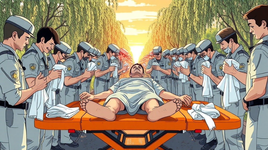 열사병 응급처치: 골든 타임 (cartoon 스타일)