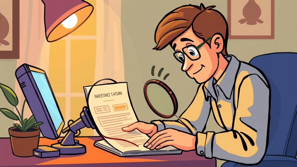 상속세 신고 전, 이것만은 꼭! (cartoon 스타일)