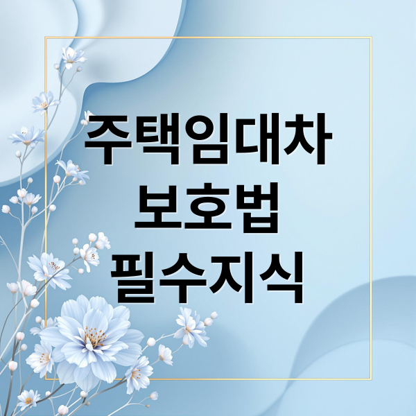 주택임대차
보호법
필수지식 (주택임대차보호법)