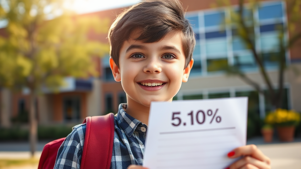 내신 5등급제 등급별 비율 변화 (realistic 스타일)