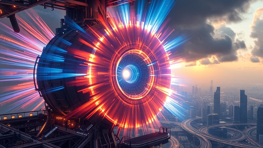 인공태양: 미래 에너지 해법 (realistic 스타일)