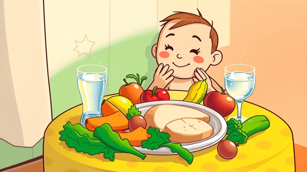 암환자 식단의 중요성 (cartoon 스타일)