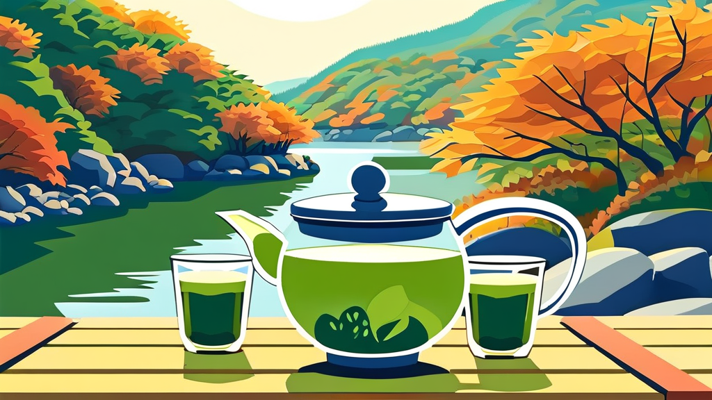 경남 하동: 섬진강과 악양 평사리의 다도 코스 (cartoon 스타일)