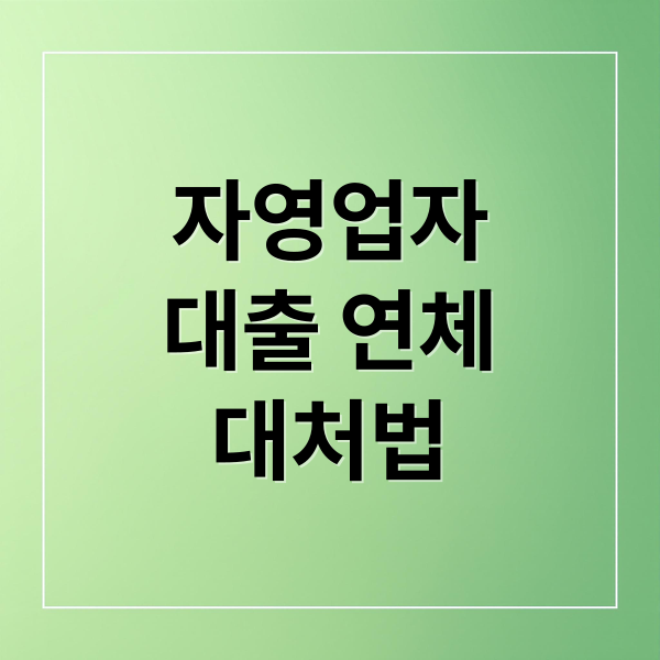 자영업자
대출 연체
대처법 (자영업자대출 연체시 해결방법)