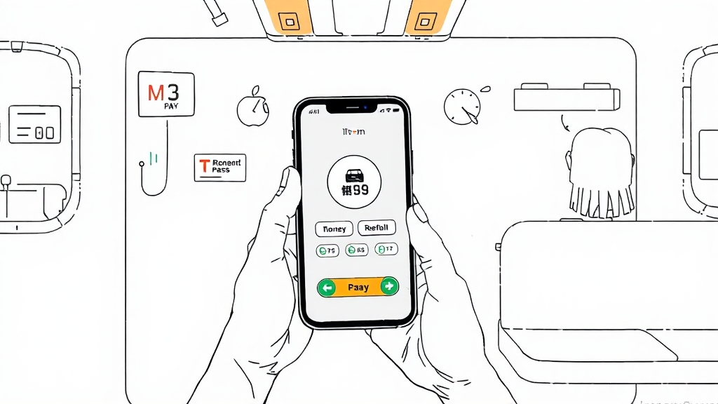 애플페이 K-패스 유의사항 (illustration 스타일)