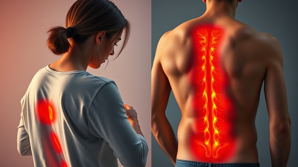 급성 vs 만성 찜질법 (realistic 스타일)