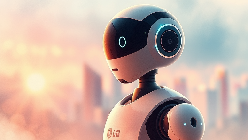 미래 기술 및 홈 로봇 플랫폼 전망 (watercolor 스타일)