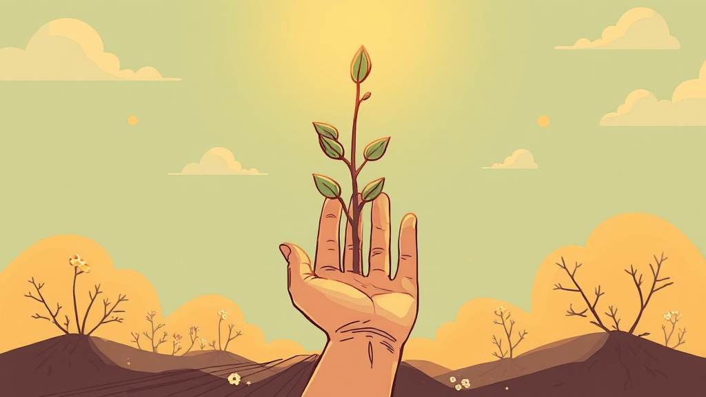 희망찬 미래를 향해 (illustration 스타일)