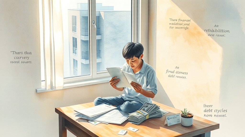 개인회생 대출, 왜 필요할까? (watercolor 스타일)