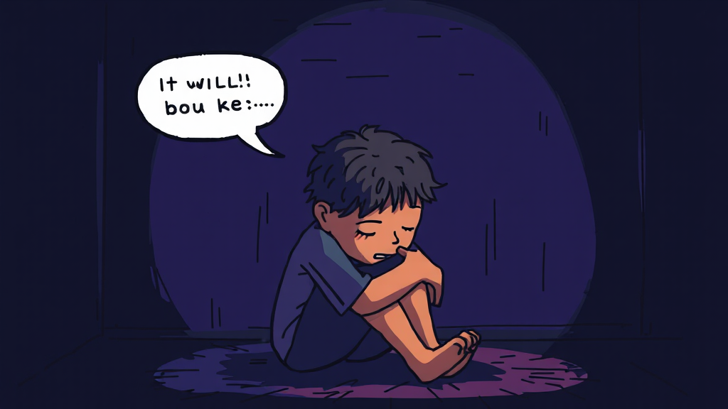 우울증, 방치하면 안 되는 이유 (cartoon 스타일)