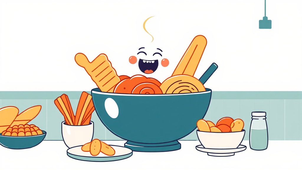 일산 따순기미 빵 뷔페: 9,900원의 행복 (illustration 스타일)