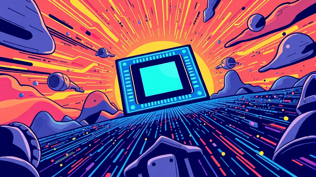 차세대 AI 칩 ‘블랙웰’과 HBM 경쟁의 서막 (cartoon 스타일)