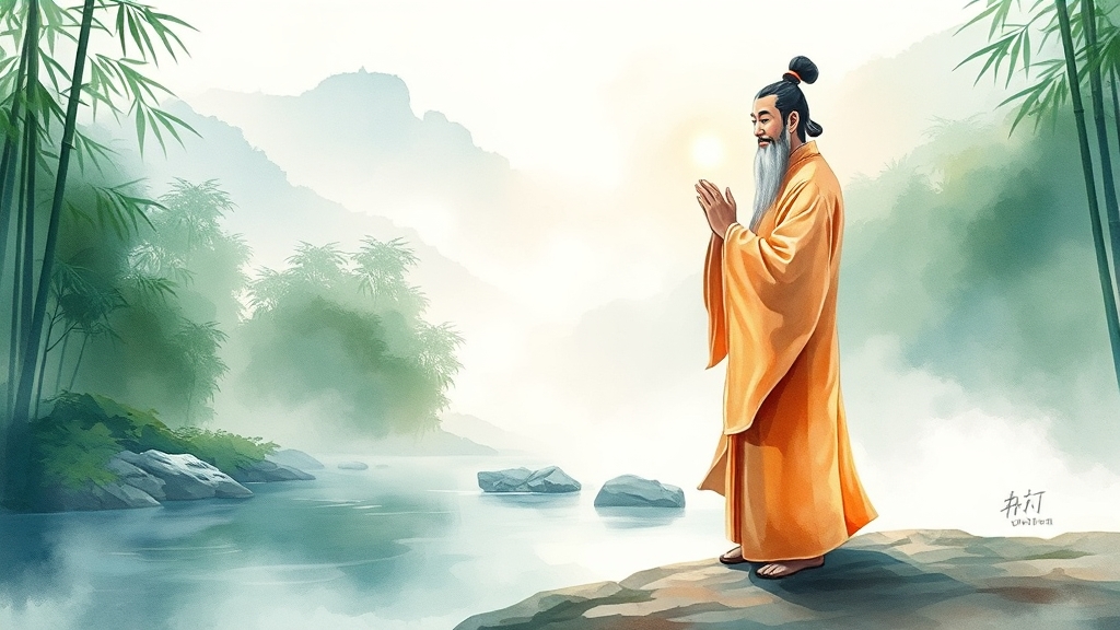 무위자연, AI 기술 조화 (watercolor 스타일)