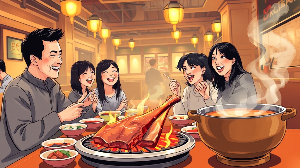 명륜진사갈비, 가성비 맛집 인정! (illustration 스타일)