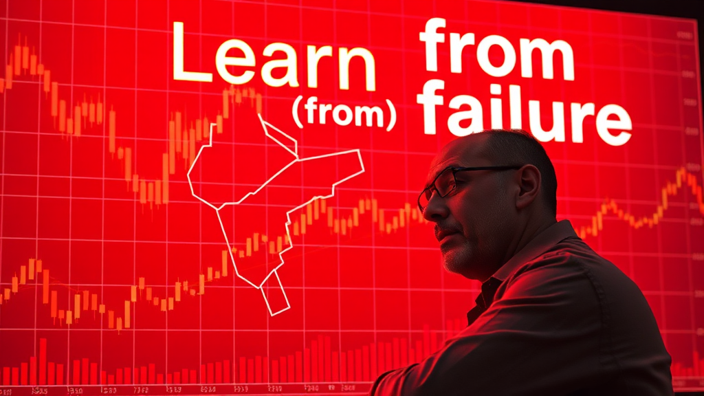 실패 매매, 기록하고 반성 (realistic 스타일)