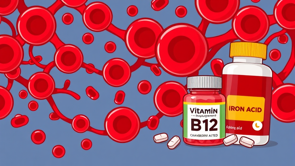 철분 효능 및 필요성 (cartoon 스타일)