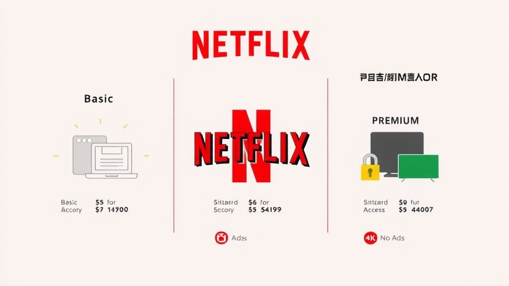 넷플릭스 요금제 종류 분석 (illustration 스타일)