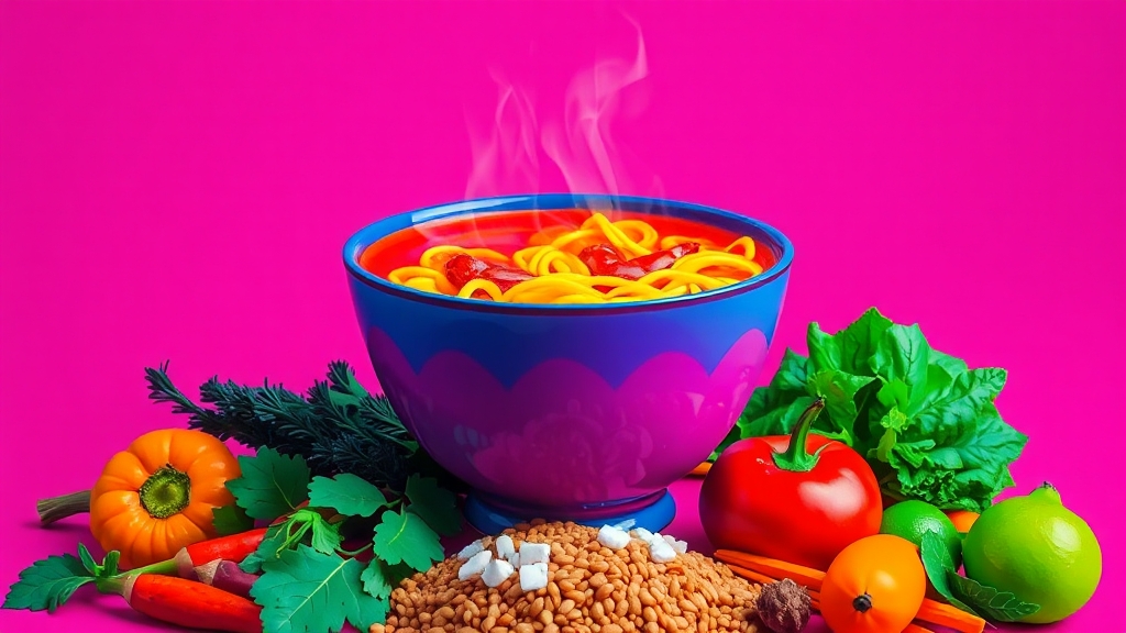 라면 칼로리 & 나트륨 분석 (popart 스타일)