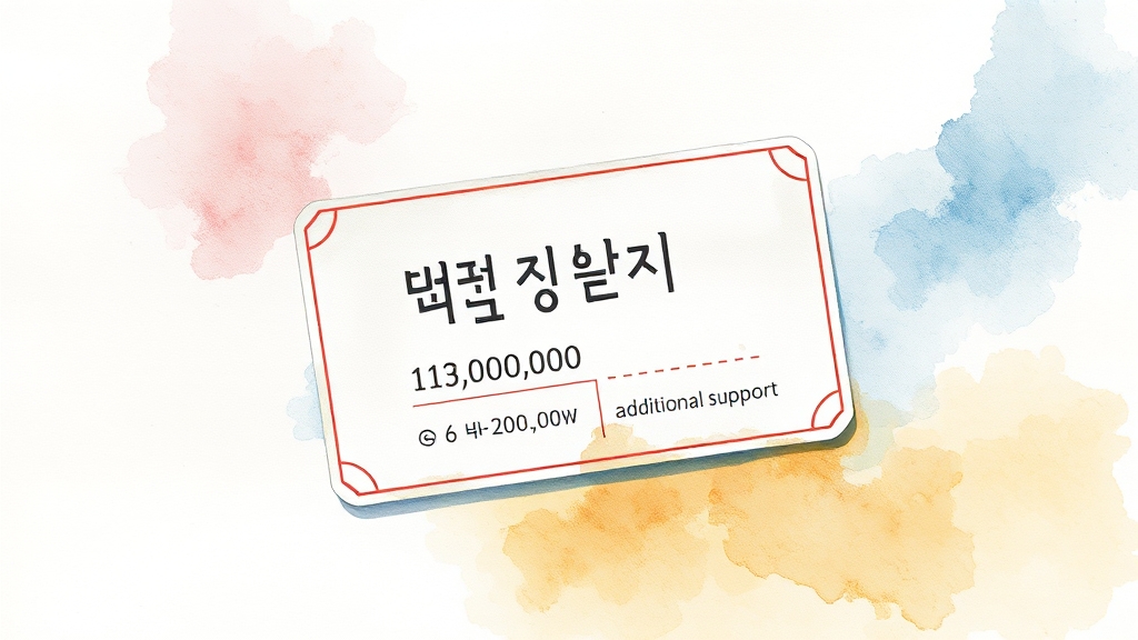 내일배움카드와 훈련장려금 (watercolor 스타일)