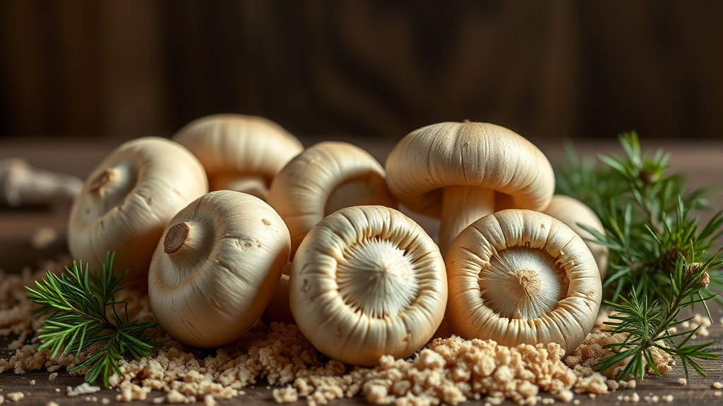 참송이버섯 개요 (realistic 스타일)