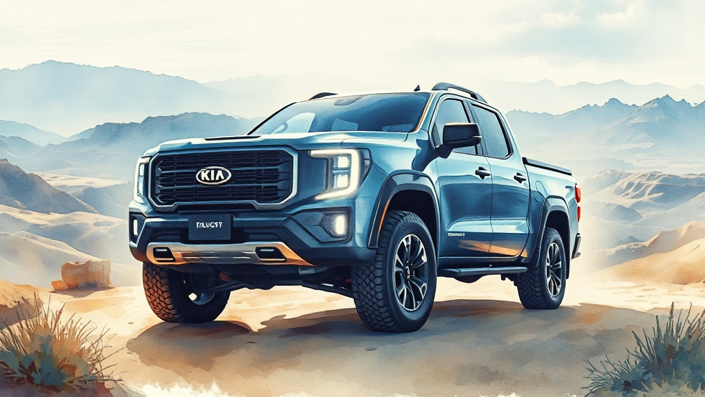 기아 타스만, 디자인 핵심은? (watercolor 스타일)