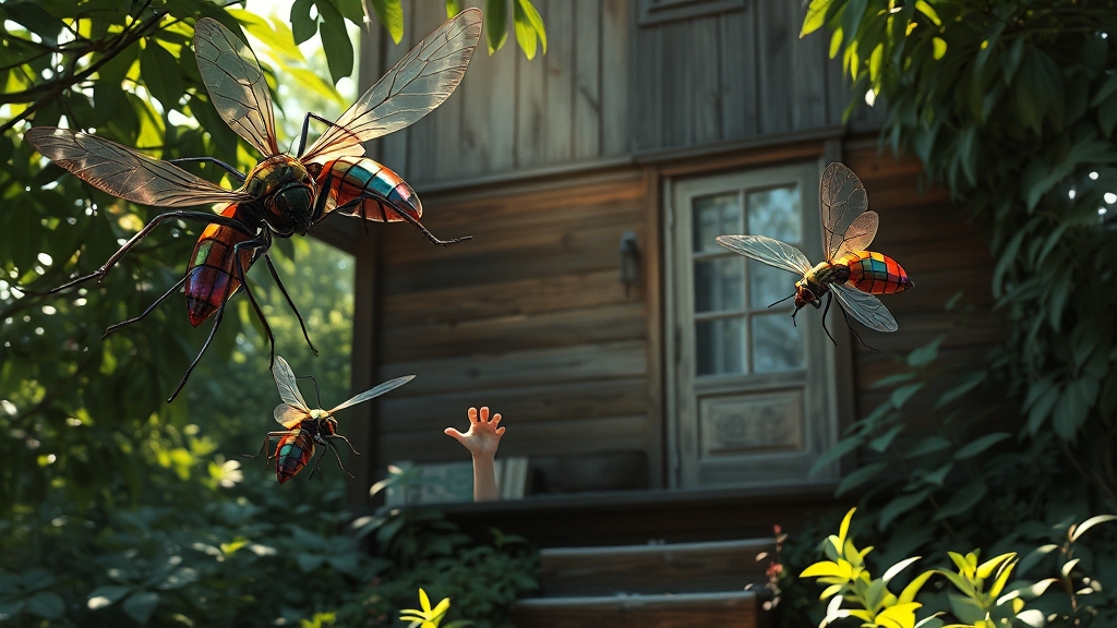 상황별 벌레 꿈 해몽 (realistic 스타일)