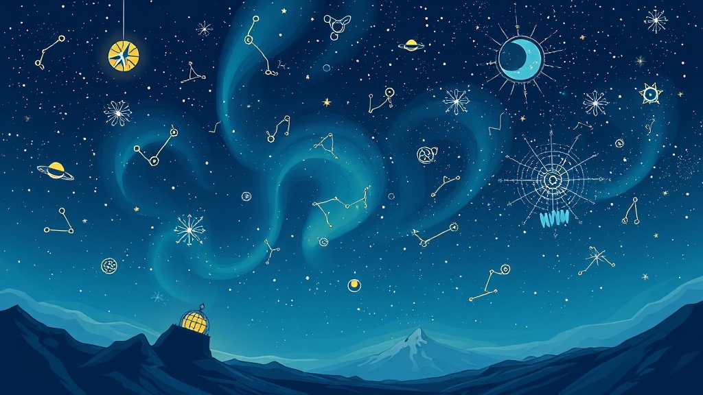 별자리별 오늘의 운세 상세 분석 (illustration 스타일)