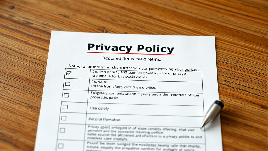 개인정보처리방침 필수 포함 항목 (realistic 스타일)