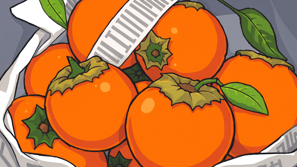 홍시 보관법, 신선하게! (cartoon 스타일)