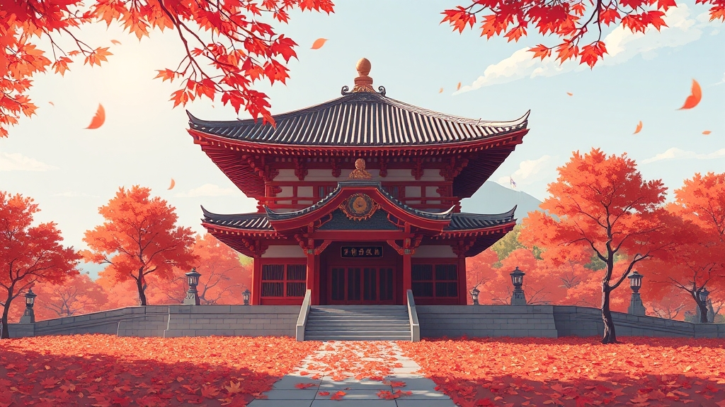 소백산 단풍 명소는 어디? (illustration 스타일)