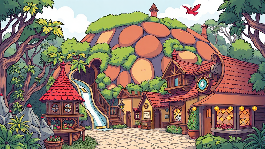 거제 정글돔, 다채로운 즐길 거리와 부대시설 (illustration 스타일)