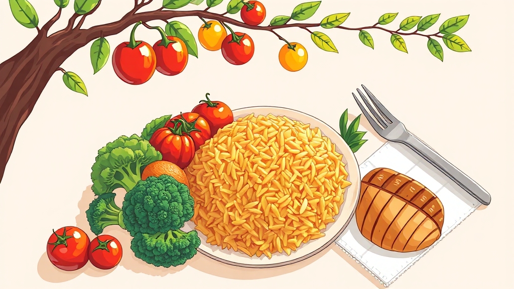 식사 및 영양 전략 (illustration 스타일)